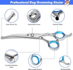 BOTC Schaar Voor Dieren - Set 5 Stuks - Zilver - Effileerscharen - Honden Scharenset - Dierenschaar - Trimscharen - Trimset -Huisdierbenodigdheden Korting 1200x1144 3