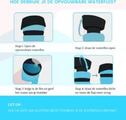 VEDIC® - Honden Drinkfles Blauw - Lekvrije Waterfles - Bidon - BPA Vrij - Voor Onderweg - 520ML -Huisdierbenodigdheden Korting 1200x1147 11