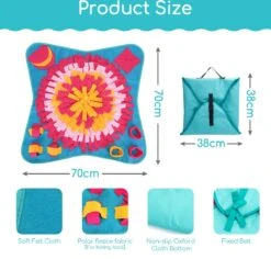 Nobleza Snuffelmat - Speelmat - Hondenspeelgoed - Fleece - Snackmat - 70 X 70 Cm -Huisdierbenodigdheden Korting 1200x1148 24