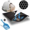 Tenify Kattenbakmat + Extra Kattenbak Schepje - 40 X 50 Cm - Waterdicht - Dubbele Laag - Honingraatstructuur - Uitloopmat - Mat -Huisdierbenodigdheden Korting 1200x1149 10