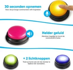 BFreshPets Praatknop Voor Honden - 6 Stuks - Dogbuttons - Hondenspeelgoed - Honden Training - Laat Uw Huisdier Spreken -Huisdierbenodigdheden Korting 1200x1150 16