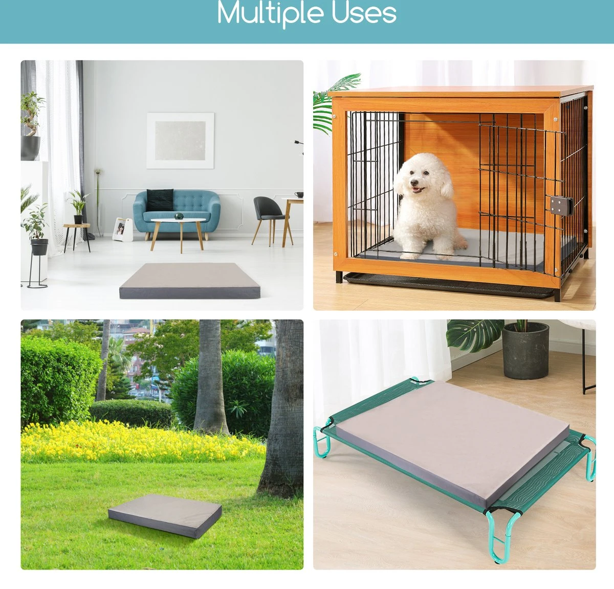 Nobleza Orthopedische Hondenkussen Wasbaar - Hondenbed - Maat S: 60 X 40 X 8 Cm - Grijs 9 Nobleza Orthopedische Hondenkussen Wasbaar - Hondenbed - Maat S: 60 X 40 X 8 Cm - Grijs - Afbeelding 7