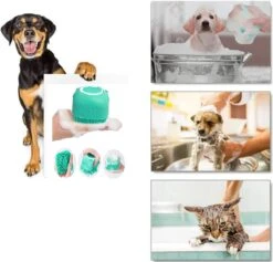 Merkloos Siliconenborstel - Massage Borstel - Silicone Massage Brush - Shampoo Borstel – Lichaamsverzorging - Scrubborstel - Badborstel - Huisdieren - Hond/Kat -Huisdierbenodigdheden Korting 1200x1153 5