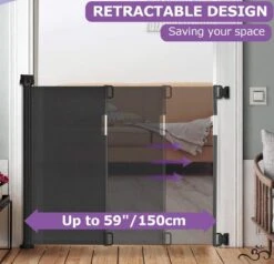 Caedentes - Hondenhek – Inrolbaar – Dierenhek -tot 150cm Uitrolbaar – Zwart -Huisdierbenodigdheden Korting 1200x1154 1