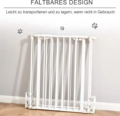 PawHut Afschermhek Voor Honden Veiligheidshek Hondenhek 3 Elementen Kunststof Wit D06-100V01 -Huisdierbenodigdheden Korting 1200x1156 3