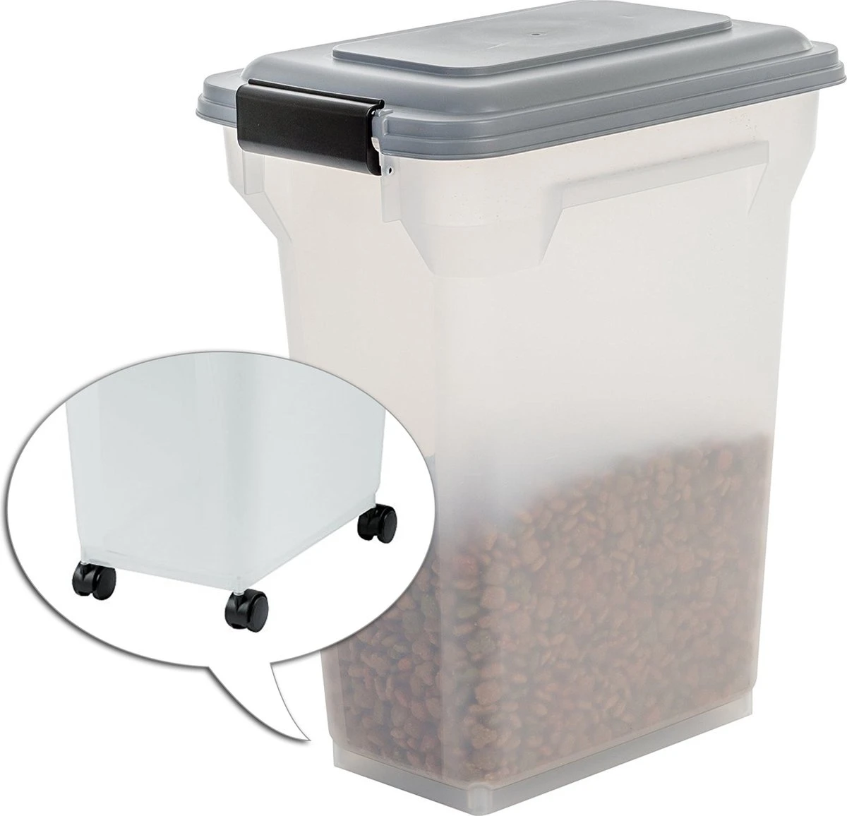 Iris Ohyama Air Tight Food Container ATS-M - Kunststof- 20 Liter - Transparant/Grijs - Met Schepje 7 Iris Ohyama Air Tight Food Container ATS-M - Kunststof- 20 Liter - Transparant/Grijs - Met Schepje - Image 5