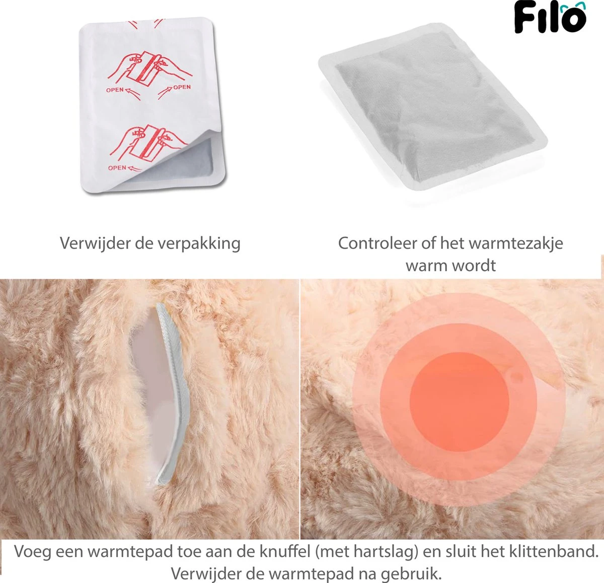 Filo Hondenknuffel Met Hartslag En Warmtebron - Hartslagknuffel Hondenspeelgoed Snuggle Puppy - Knuffel Met Hartslag - Heartbeat Knuffel Hond 4 Filo Hondenknuffel Met Hartslag En Warmtebron - Hartslagknuffel Hondenspeelgoed Snuggle Puppy - Knuffel Met Hartslag - Heartbeat Knuffel Hond - Image 2