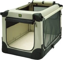 Maelson Soft Kennel - Robuuste Hondenbench Van Zacht Materiaal - Opvouwbare Kennel Met Stevig Stalen Binnenframe - Beige/zwart - XXS / XS / S / M / L / XL / XXL - 72 S -Huisdierbenodigdheden Korting 1200x1157 13