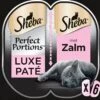 Sheba Perfect Portions Paté Katten Natvoer - Zalm - 48 Stuks