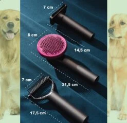 Hondenborstel Set 3 In 1 - Hondenkam - Borstelset - Klittenkam Hond - Ondervacht Kam - Furminator - Slickerborstel - Kattenkam - Verwijderd Klitten En Voorkomt Haaruitval -Huisdierbenodigdheden Korting 1200x1159 10
