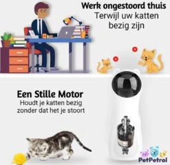 PetPetrol Automatisch Kattenspeeltje – Laser – Kattenlaser - Intelligent Interactief Voor Katten – Laser Kat – 9 Verschillende Standen – Incl. Oplaadkabel – Geruisloze Motor -Huisdierbenodigdheden Korting 1200x1159 48