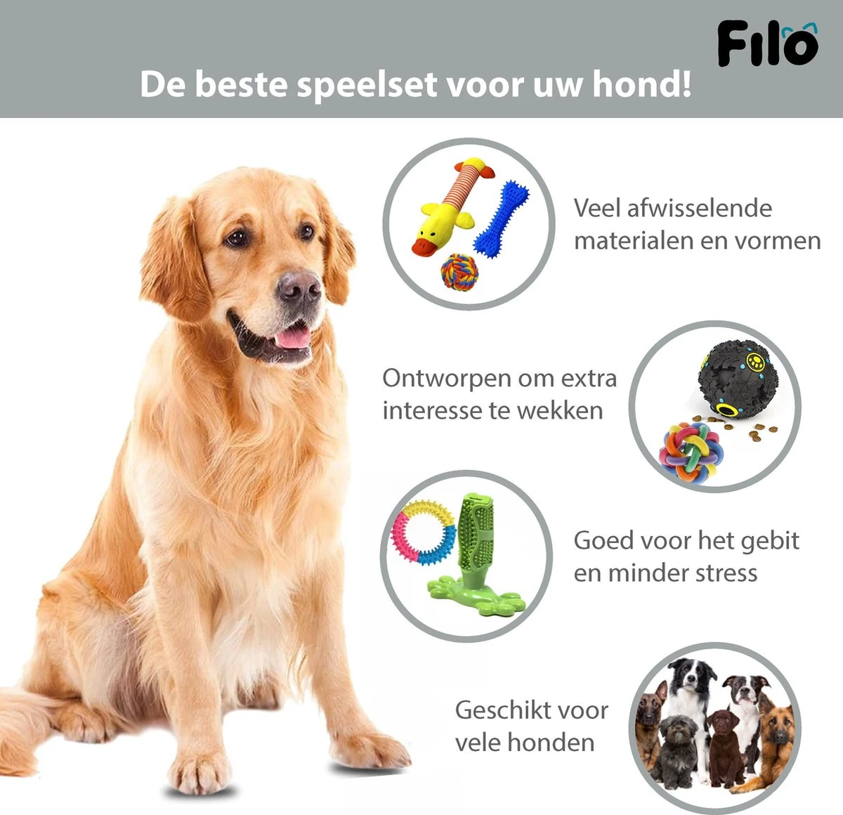 Filo Honden Speelgoed Set 14 Stuks - Hondenspeeltjes Knuffel - Hondenbal - Flostouw - Bot - Frisbee - Hondentouw - Hondenspeelgoed Intelligentie - Kauwspeelgoed Hond En Puppy - Bijtspeelgoed Hondenknuffel - Hondenspeeltje Met Piep 9 Filo Honden Speelgoed Set 14 Stuks - Hondenspeeltjes Knuffel - Hondenbal - Flostouw - Bot - Frisbee - Hondentouw - Hondenspeelgoed Intelligentie - Kauwspeelgoed Hond En Puppy - Bijtspeelgoed Hondenknuffel - Hondenspeeltje Met Piep - Image 7