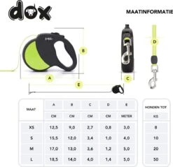 DDOXX Intrekbare Hondenriem, Reflecterend | Vele Kleuren & Maten | Voor Kleine & Grote Honden | Intrekbare Hondenriem Puppy Kat | Hondenriem Accessoires Hond | XS, 3 M, Tot 8 Kg, Geel -Huisdierbenodigdheden Korting 1200x1161 1