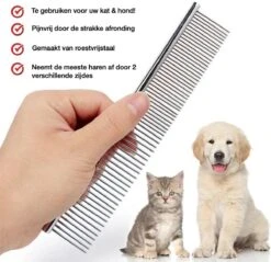 Merkloos Anti-Klit- Kam - Haarverwijderaar Voor Huisdieren - Pijnloos - Roestvrijstaal - Huisdiervriendelijk -Huisdierbenodigdheden Korting 1200x1161 5
