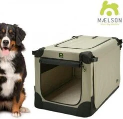Maelson Soft Kennel - Robuuste Hondenbench Van Zacht Materiaal - Opvouwbare Kennel Met Stevig Stalen Binnenframe - Beige/zwart - XXS / XS / S / M / L / XL / XXL - 72 S -Huisdierbenodigdheden Korting 1200x1162 16