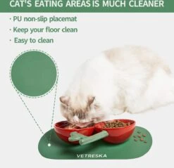 VETRESKA Kattenvoerbak Antislip Voerbakken Voor Voer En Water, Keramische Kantelbare Voerbakken Voor Katten Bescherm De Ruggengraat Van De Kat Anti-braken, Brede Voerbakken Voor Puppy's Ondiepe Kattenbak Voor Honden -Huisdierbenodigdheden Korting 1200x1162 3