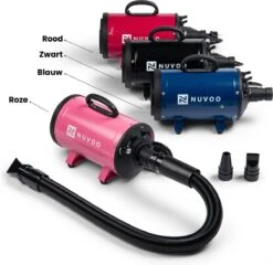 Nuvoo Professionele Hondenföhn / Waterblazer / Hondenborstel Met 3 Opzetstukken - Verstelbare Vermogen Tot 2200W - Warme / Koude Stand - Blauw -Huisdierbenodigdheden Korting 1200x1164 2