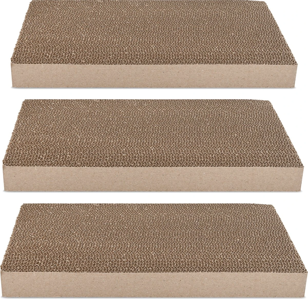 Navaris Katten Krabmat Set X3 - Smalle Krabplanken Om Te Krabben Van Karton - 43 X 24 X 4 Cm - Voor Kleine En Grote Katten 3 Navaris Katten Krabmat Set X3 - Smalle Krabplanken Om Te Krabben Van Karton - 43 X 24 X 4 Cm - Voor Kleine En Grote Katten