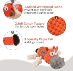 Merkloos Hondenknuffel - Interactief Piepspeelgoed Voor Honden - Teddy - Stoer Hondenkauwspeelgoed - Met Katoenen Materiaal En Gekreukt Papier - Hondenspeelgoed Voor Grote En Kleine Honden -Huisdierbenodigdheden Korting 1200x1165 19