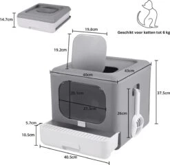 Merkloos Zelfreinigende Kattenbak - Automatische Kattenbak - Kattenbak Zelfreinigend - Electrische Kattenbak - Grijs 12 Merkloos Zelfreinigende Kattenbak - Automatische Kattenbak - Kattenbak Zelfreinigend - Electrische Kattenbak - Grijs -Huisdierbenodigdheden Korting 1200x1165 21
