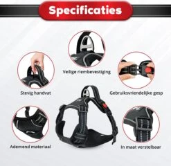 Purrr Fect Hondentuigje - Anti-Trek Tuig - Hondenharnas - Y Tuig Hond - Waterproof - Reflecterend - Verstelbaar - Maat L -Huisdierbenodigdheden Korting 1200x1167 14