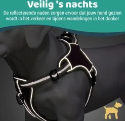 Mmoods Hondentuigje Grijs - Anti-Trek Tuig - Hondenharnas Voor Grote Honden- Reflecterende Halsband Hond - Hondenhalsband Maat L -Huisdierbenodigdheden Korting 1200x1167 19