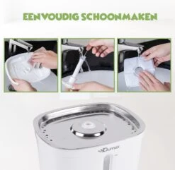 Qumax RVS Drinkfontein Voor Kat Met 3 Filters & Matje - Water Fontein - Waterdispenser - Waterautomaat - 2,5 L -Huisdierbenodigdheden Korting 1200x1169 7