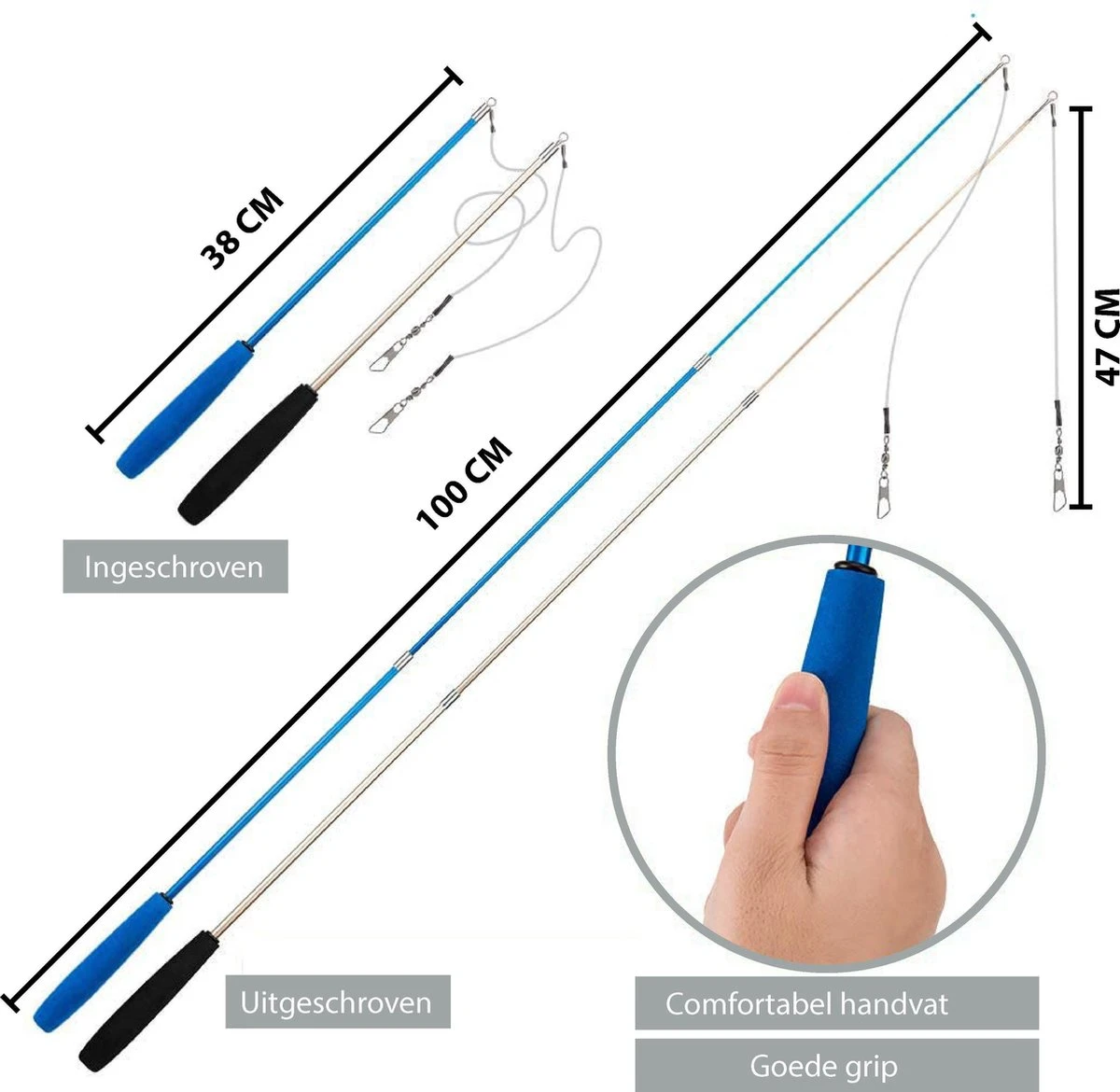 Filo Kattenhengel Set + 12 Kattenspeeltjes – Speelhengels Interactief Kattenspeelgoed – Hengel Kattenspeeltje Kittens - Speelgoed Speelhengel Vis Kat En Kitten 6 Filo Kattenhengel Set + 12 Kattenspeeltjes – Speelhengels Interactief Kattenspeelgoed – Hengel Kattenspeeltje Kittens - Speelgoed Speelhengel Vis Kat En Kitten - Image 4