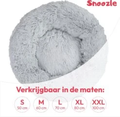 Snoozle Donut Hondenmand - Zacht En Luxe Hondenkussen - Wasbaar - Fluffy - Hondenmanden - 60cm - Lichtgrijs -Huisdierbenodigdheden Korting 1200x1171 13
