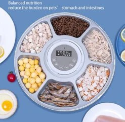 Automatische Voerbak Voor Hond En Kat - Voerautomaat Met 6 Compartimenten - 24 Uurs Timer - Elektrische Voederbak -Huisdierbenodigdheden Korting 1200x1171 9