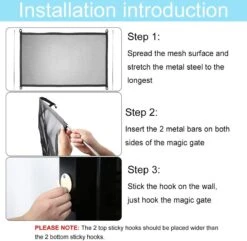 Merkloos ACE Pets – Oprolbaar Hondenrek Voor Binnen - Traphekje Hond Zonder Boren - Veiligheidshek Deurhekje - 180 X 72 Cm - Zwart -Huisdierbenodigdheden Korting 1200x1172 5