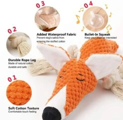 BoDutch Honden Knuffel - Vos - Puppyknuffel - Knisperoortjes - Met Piep - Oranje - 36 Cm - Hondenspeelgoed -Huisdierbenodigdheden Korting 1200x1172 9