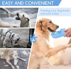 Nobleza 43B4B - Honden Waterfles - 380ml - Honden Bidon - Honden Drinkfles - Blauw -Huisdierbenodigdheden Korting 1200x1173 10