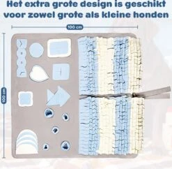 Snuffelmat Hond - Likmat Hond - Honden Speelgoed Intelligentie - Anti Schrokbak Hond - Honden Speeltjes - 100cmx100cm -Huisdierbenodigdheden Korting 1200x1174 14