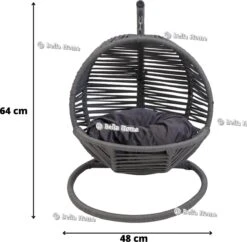 Merkloos Mini Hangstoel Swing Simba Kat / Hond Grijs -Huisdierbenodigdheden Korting 1200x1174 16