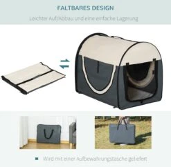 PawHut Hondenbox Inklapbare Hondentransportbox Dier 2 Kleuren 5 Maten 1O-T46O-R3DG-2 -Huisdierbenodigdheden Korting 1200x1174 20