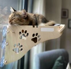 Merkloos Arnillo - Kattenhangmat - Kattenhangmat Raam - Kattenmand - Kattenbed - Kattenbed Raam - Kat Decoratie - Houten Kattenhangmat -Huisdierbenodigdheden Korting 1200x1175 27