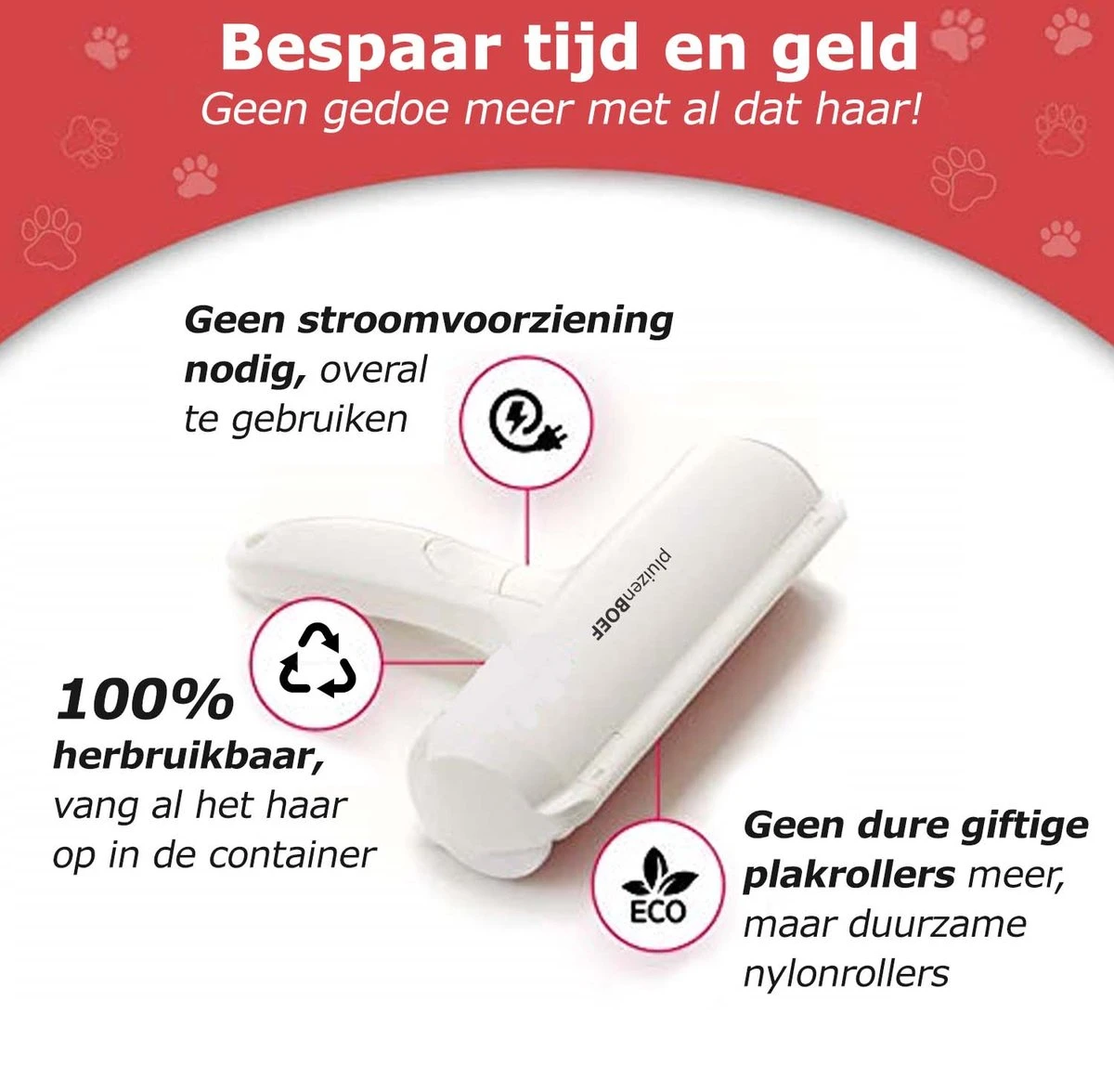 PluizenBOEF® Huisdierhaar Verwijderaar - Haarverwijderaar Voor Huisdieren - Hondenhaar - Kattenhaar - Pluizenborstel 5 PluizenBOEF® Huisdierhaar Verwijderaar - Haarverwijderaar Voor Huisdieren - Hondenhaar - Kattenhaar - Pluizenborstel - Image 3