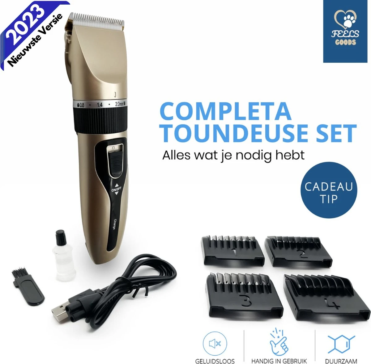 Professionele 2-in-1 Hondentondeuse Voor Dikke Vacht – Draadloze Honden Tondeuse & Hondentrimmer – Stille Tondeuse Katten & Honden Trimset 4 Professionele 2-in-1 Hondentondeuse Voor Dikke Vacht – Draadloze Honden Tondeuse & Hondentrimmer – Stille Tondeuse Katten & Honden Trimset - Image 2