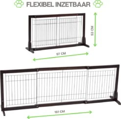 Hondenhek - Traphekje Hond - Traphekje Zonder Boren - Traphekje - BxH 161-97 X 53 Cm - Koffiebruin -Huisdierbenodigdheden Korting 1200x1178 11