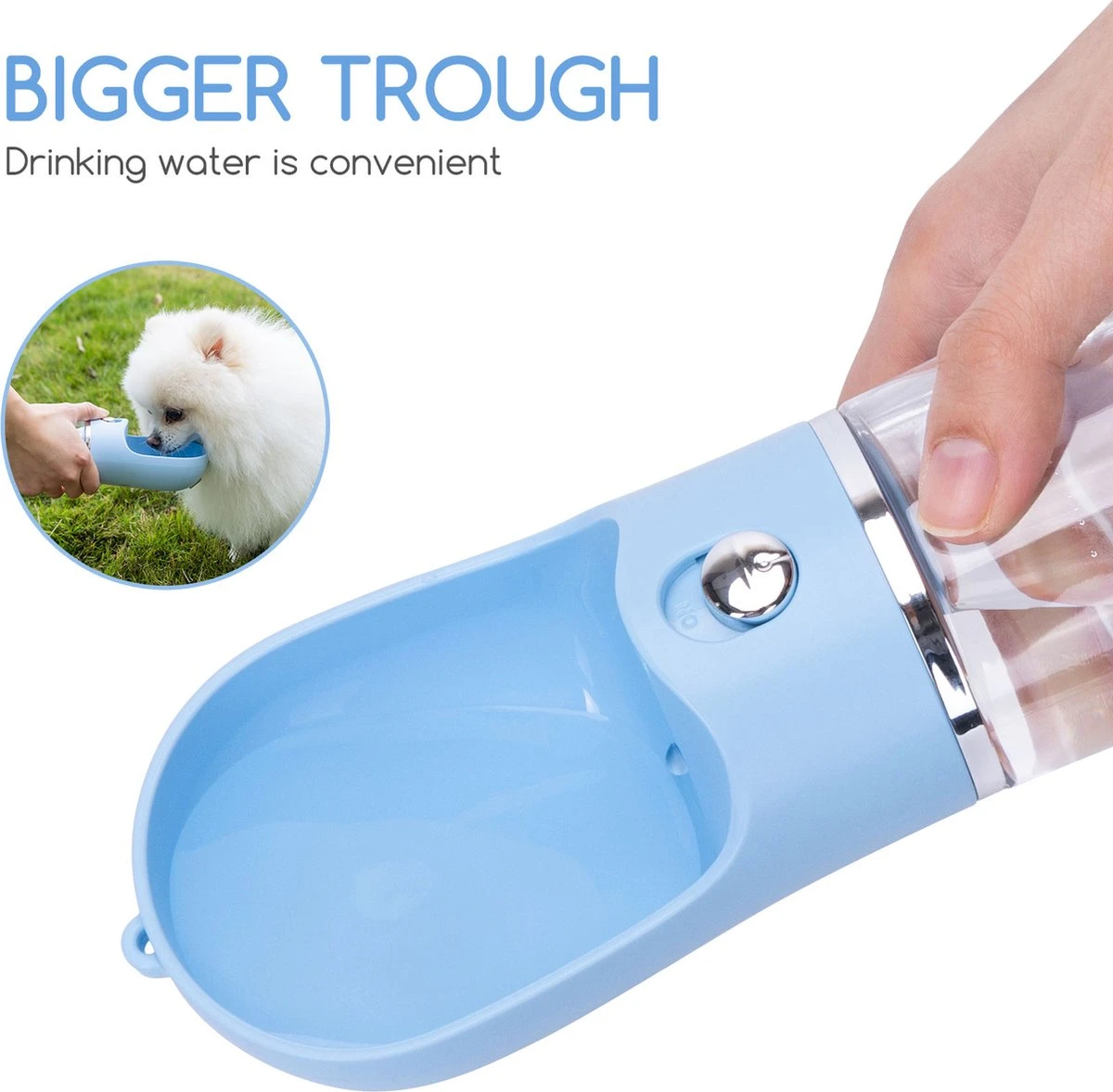 Nobleza 43B4C - Honden Waterfles - 500ml - Honden Bidon - Honden Drinkfles - Blauw 4 Nobleza 43B4C - Honden Waterfles - 500ml - Honden Bidon - Honden Drinkfles - Blauw - Image 2