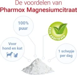 Pharmox Hond & Kat Magnesiumcitraat 250 Gram -Huisdierbenodigdheden Korting 1200x1178 15