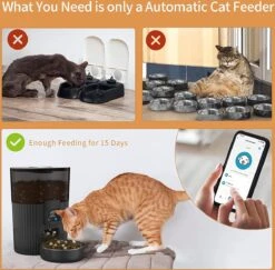 Papifeed Automatische Smartvoerbak Kat En Hond - Voerautomaat Kat - Voerdispenser - Speciaal Design -Huisdierbenodigdheden Korting 1200x1179 4