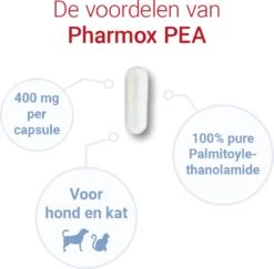 Pharmox Hond & Kat PEA 100% Puur 60 Capsules -Huisdierbenodigdheden Korting 1200x1179 7