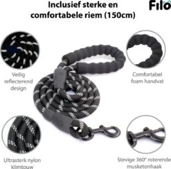 Filo Anti Trek Hondentuig Maat XL Met Hondenriem - Y Tuig Hond Verstelbaar - Hondenharnas Met Hondenlijn - Honden Tuigje - Leiband Hond - Hondentuigje - Extra Large - Riem -Huisdierbenodigdheden Korting 1200x1180 8