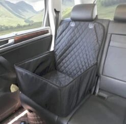 Handyworld - Hondenzit - Stijlvolle Bench Auto - Hond - Handig - Draagbaar - Zwart