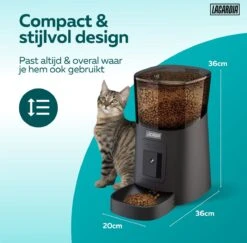 LaCardia Voerautomaat Zwart - Automatische Voerbak Voor Kat Of Hond - Verstelbare Camera - Smartphone Besturing - 6.0 L Voerautomaat - Voerdispenser -Huisdierbenodigdheden Korting 1200x1181 7