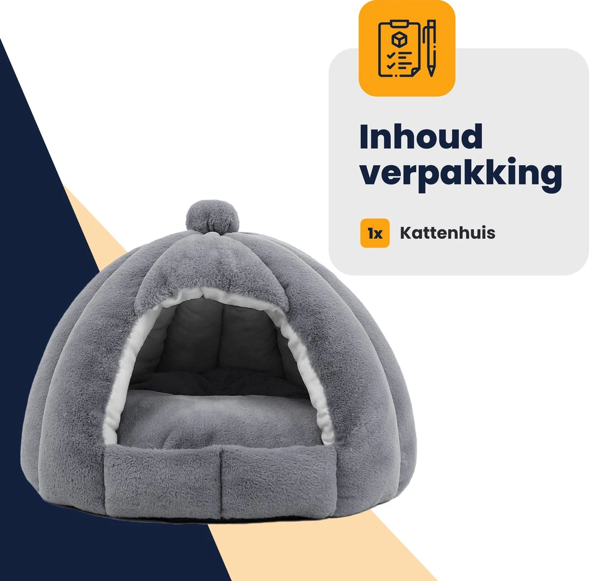 MIRO Katten Huis - Kattenhuizen - Kattenhok - Kattenmand - Dierenhuis - Extra Zacht - Grijs 10 MIRO Katten Huis - Kattenhuizen - Kattenhok - Kattenmand - Dierenhuis - Extra Zacht - Grijs - Image 8