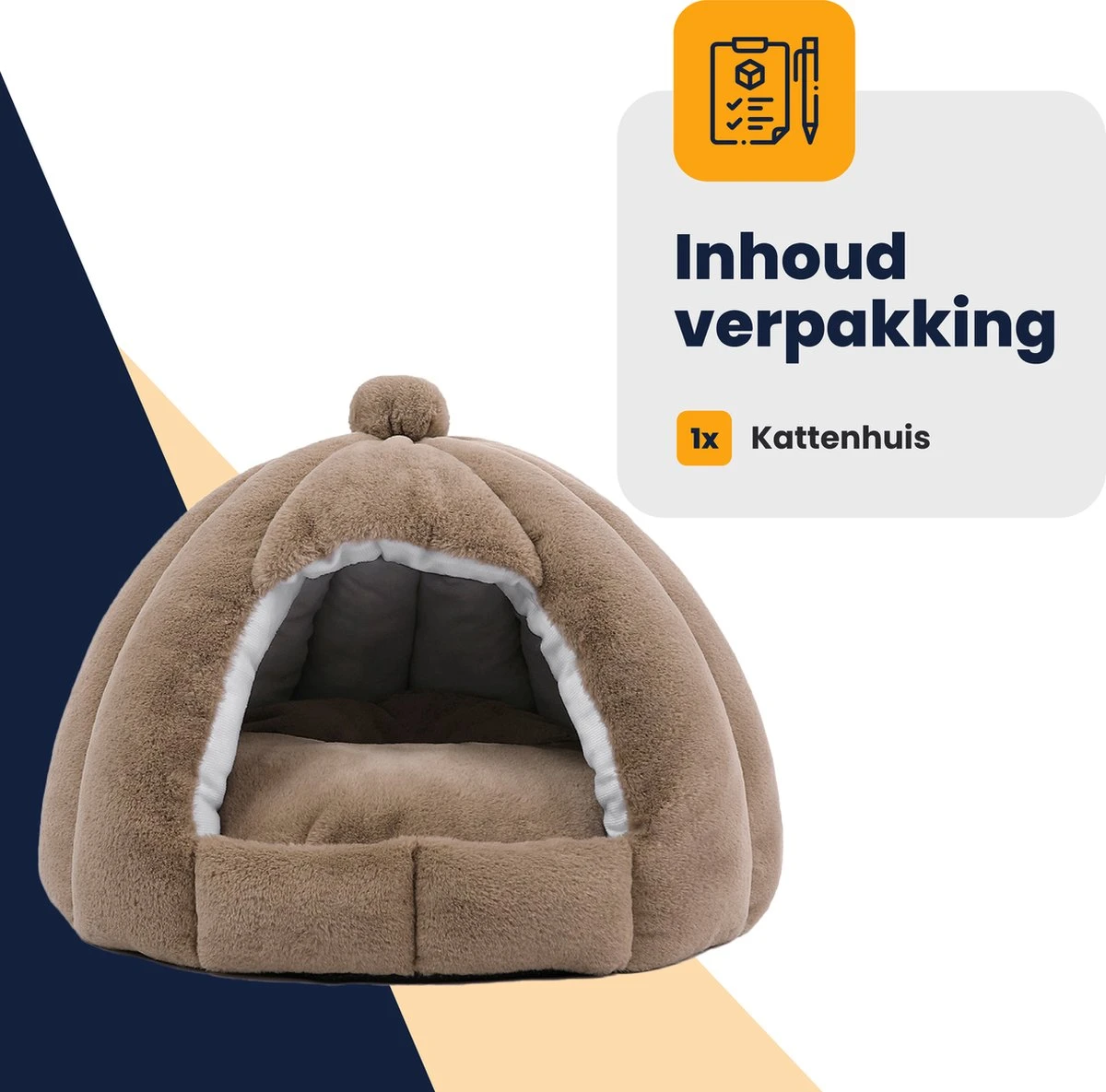 MIRO Katten Huis - Kattenhuizen - Kattenhok - Kattenmand - Dierenhuis - Extra Zacht - Bruin 11 MIRO Katten Huis - Kattenhuizen - Kattenhok - Kattenmand - Dierenhuis - Extra Zacht - Bruin - Image 9