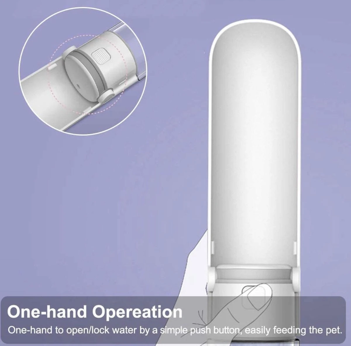 Vouwbare Honden Waterfles 420ml - Honden Fles Water - Honden Bidon - Honden Drinkfles - Paars 5 Vouwbare Honden Waterfles 420ml - Honden Fles Water - Honden Bidon - Honden Drinkfles - Paars - Image 3